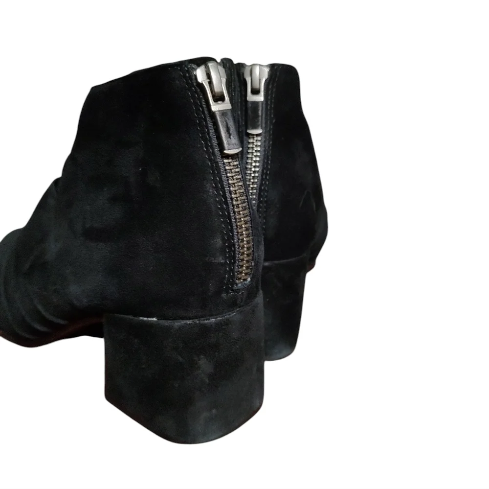 Eileen Fisher Black Suede Ankle Boots